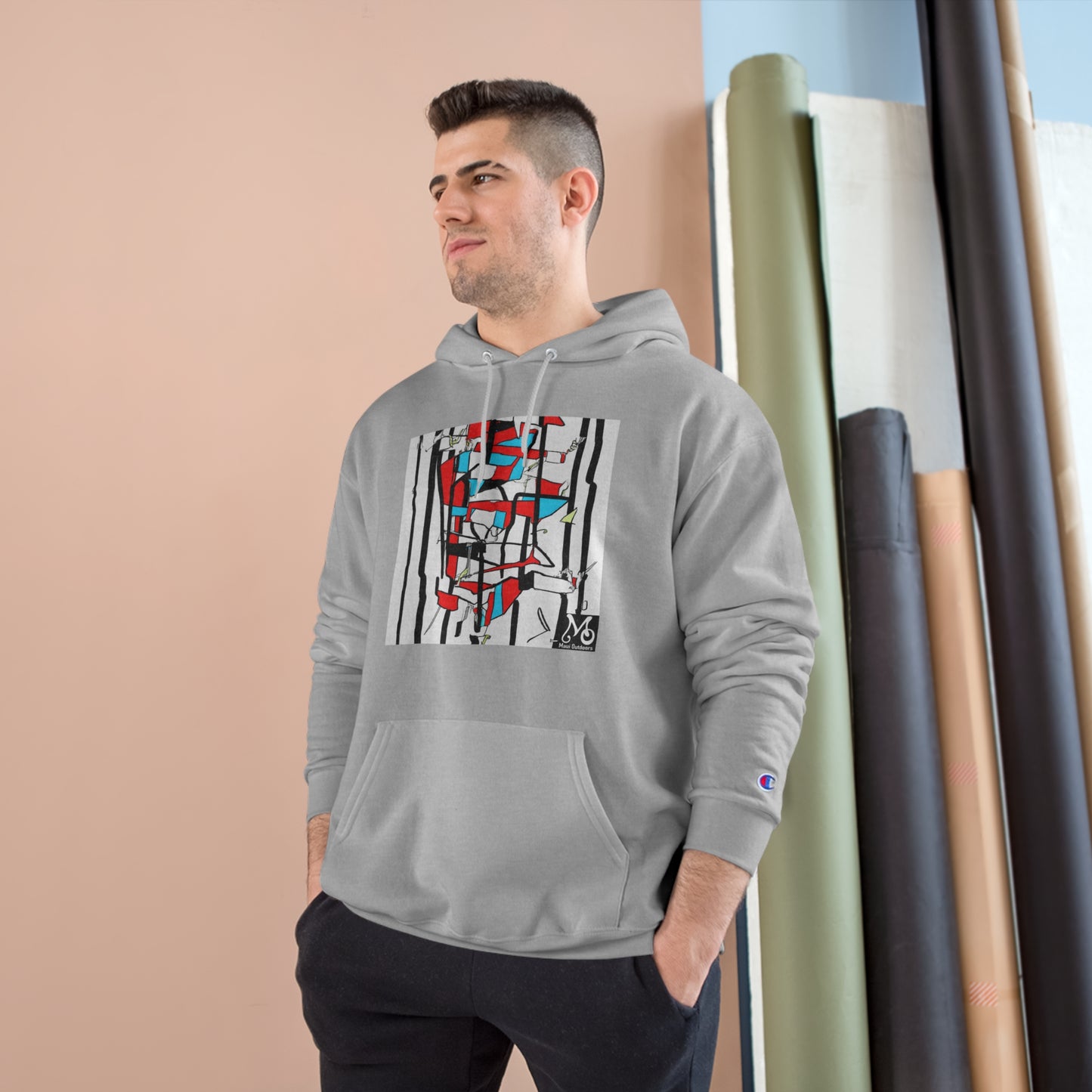 Intersecting Color Layers - Champion Hoodie