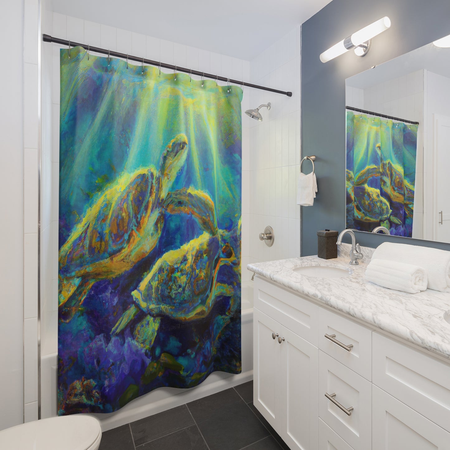 Pakakinahe'o Reef - Shower Curtain