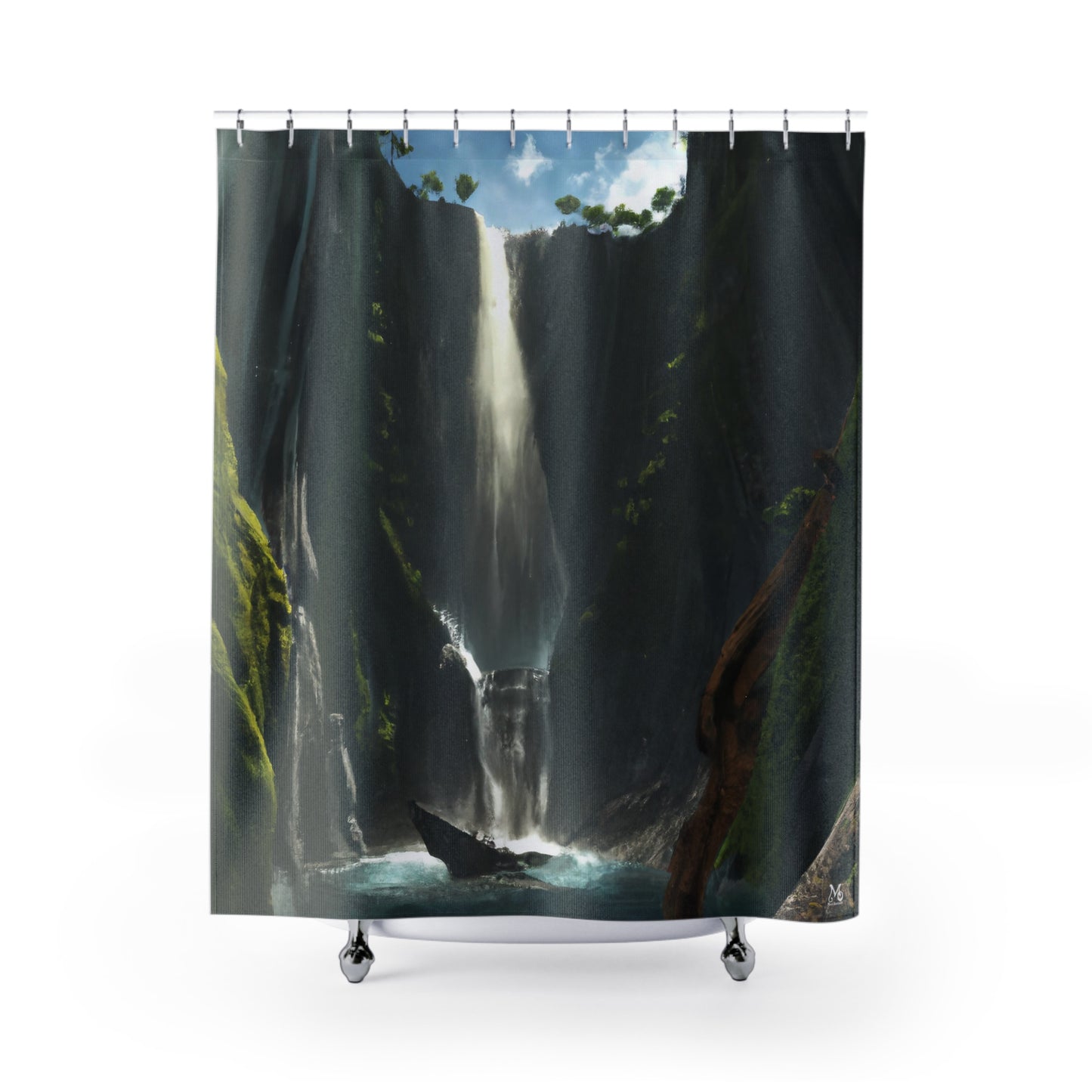 Kahanaeō'ō Falls - Shower Curtain