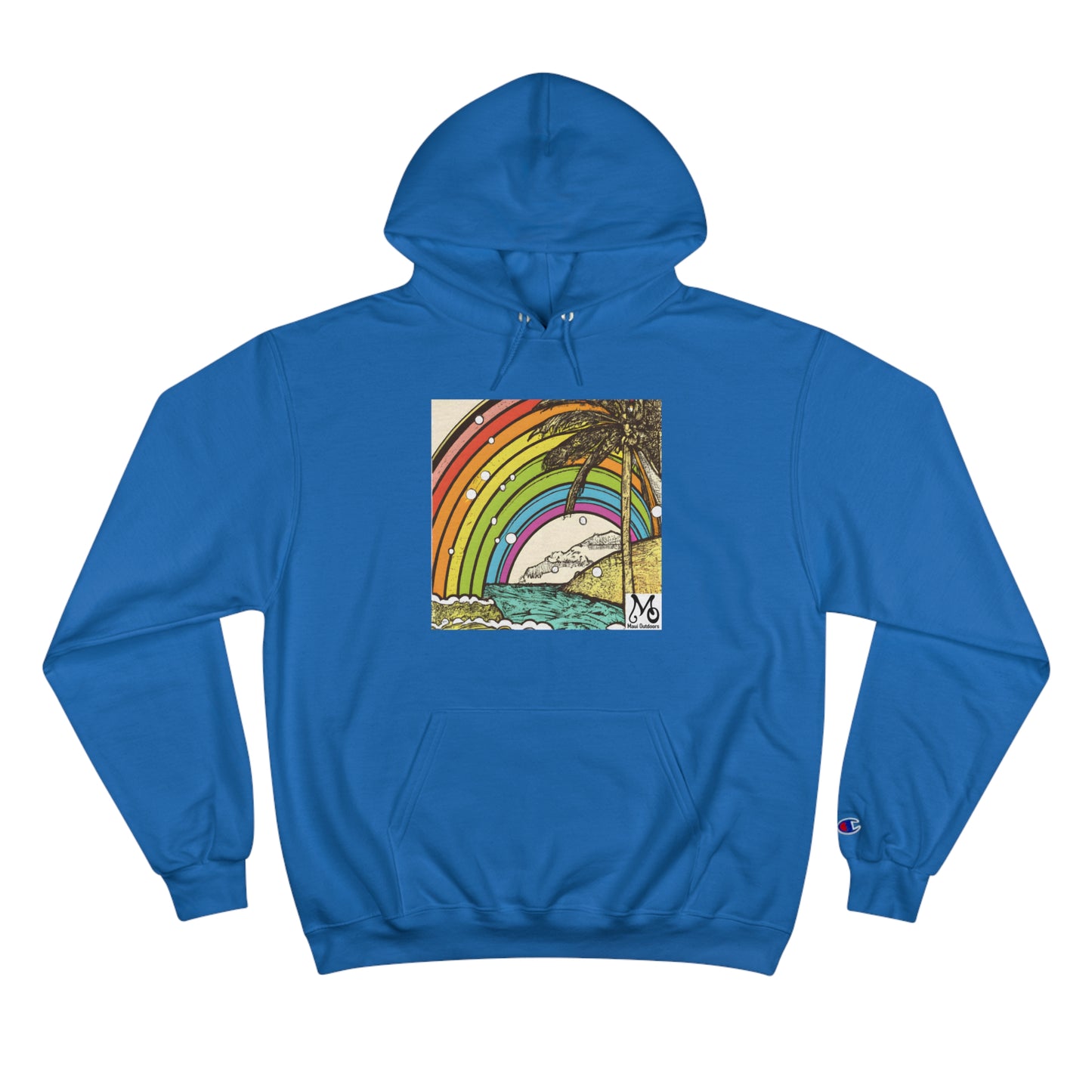 Rainbow Breeze Island - Champion Hoodie