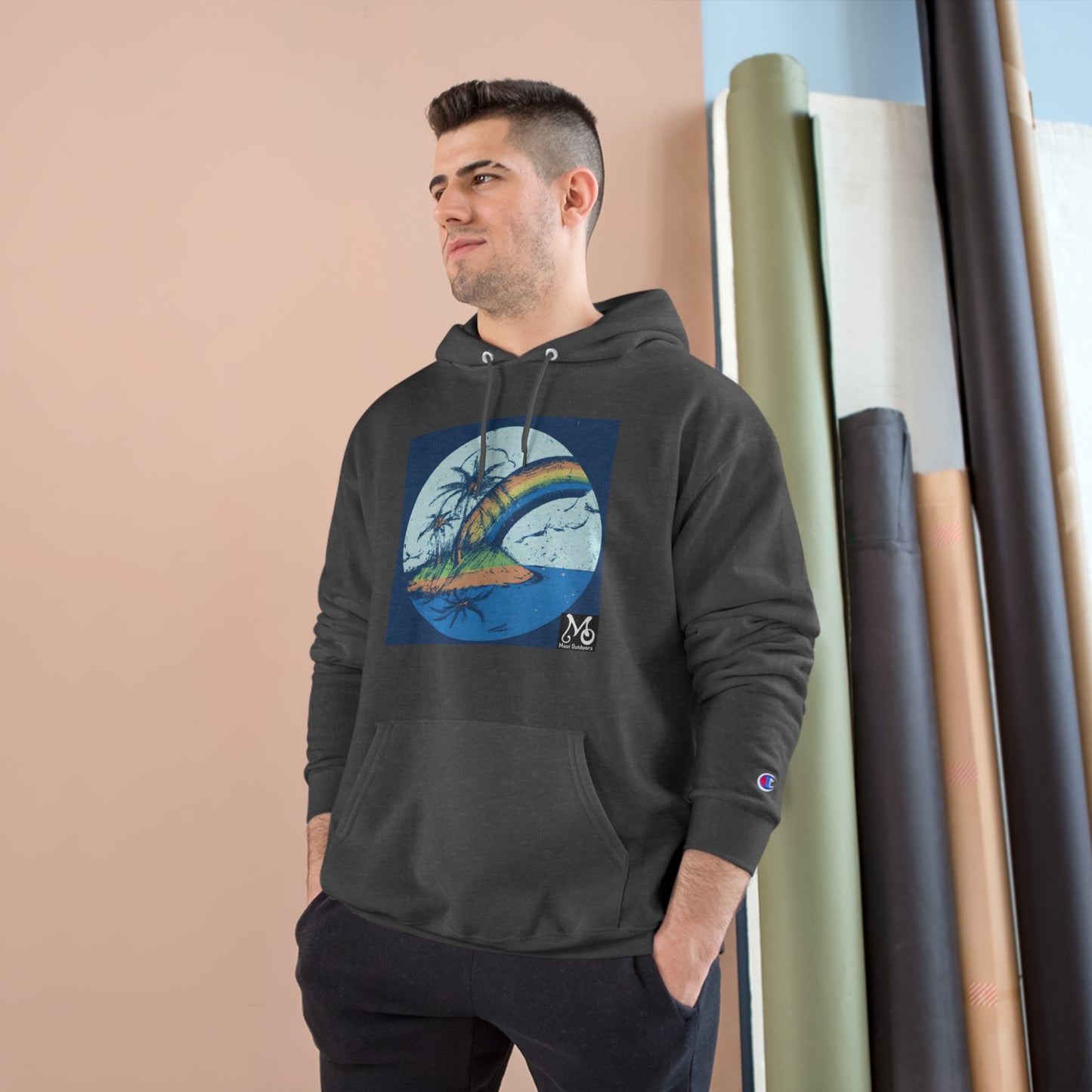 Rainbow Horizon Island - Champion Hoodie