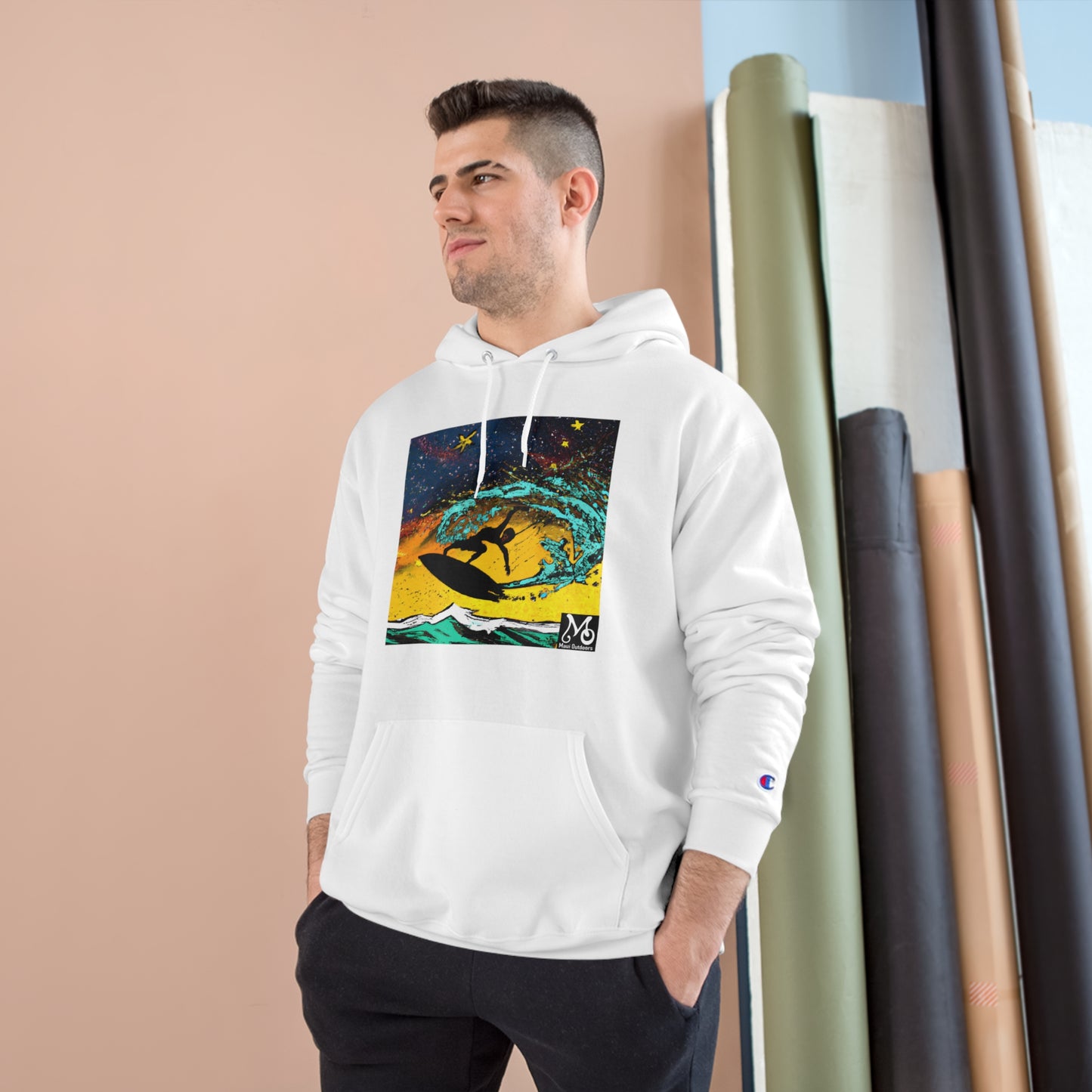 A Surfer's Airborne Dream - Champion Hoodie