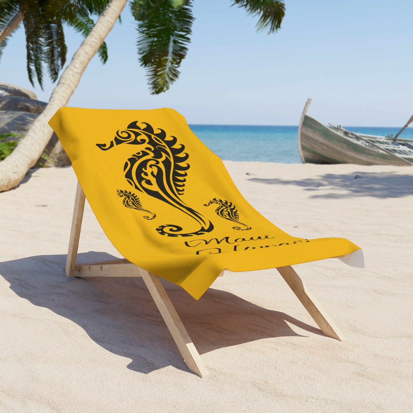 Seahorse Tribal - Beach Towel