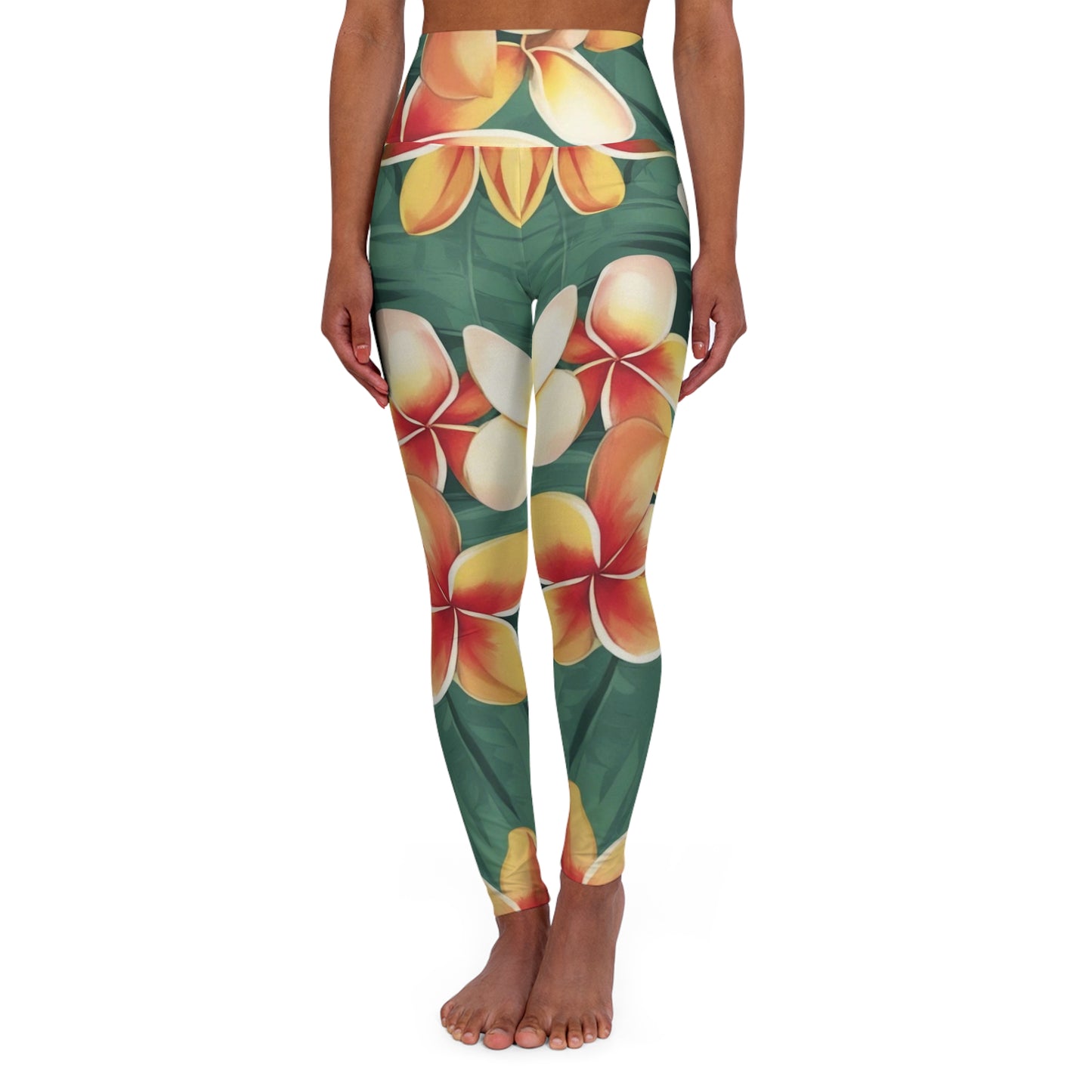 Plumeria Flowers - Yoga Pants