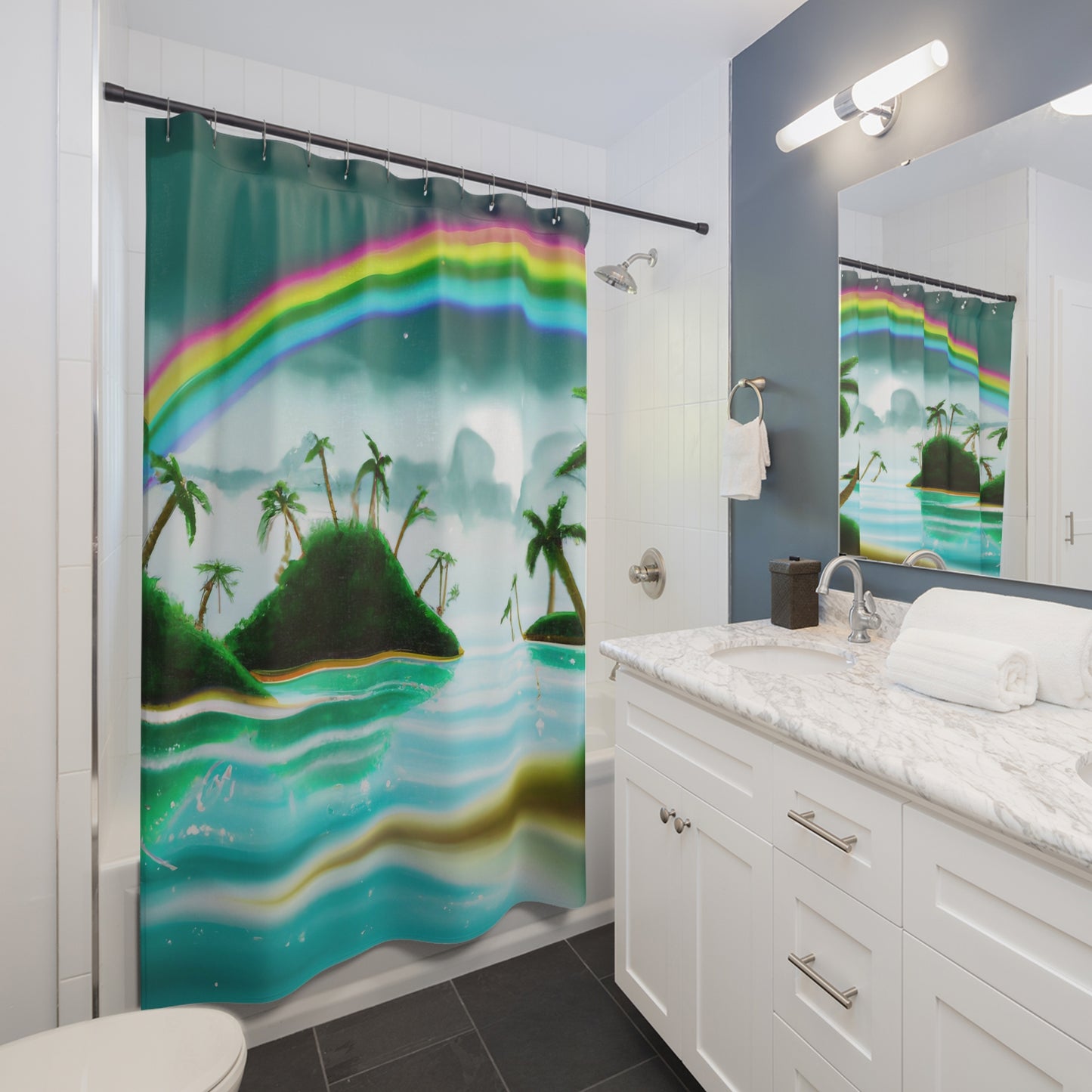 Rainbow's Paradise - Shower Curtain