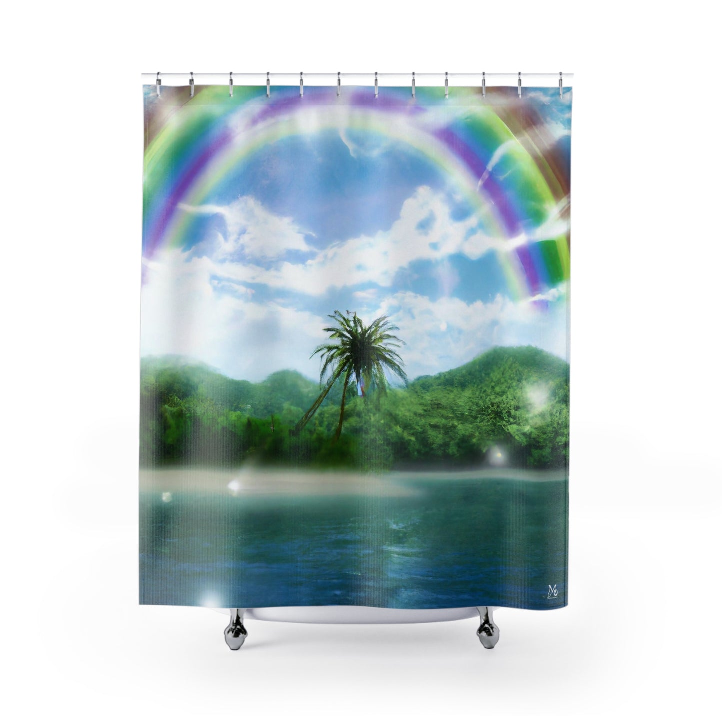 Tranquil Rainbow Shore - Shower Curtain