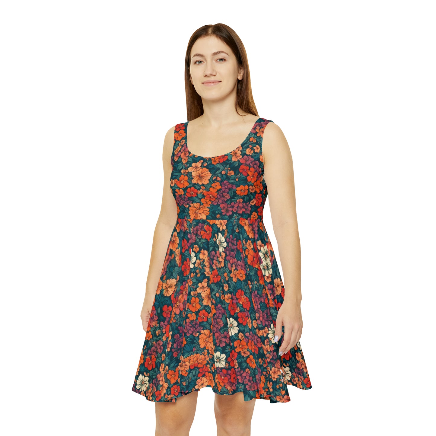 Hinahina Flower II - Women's Skater Dress