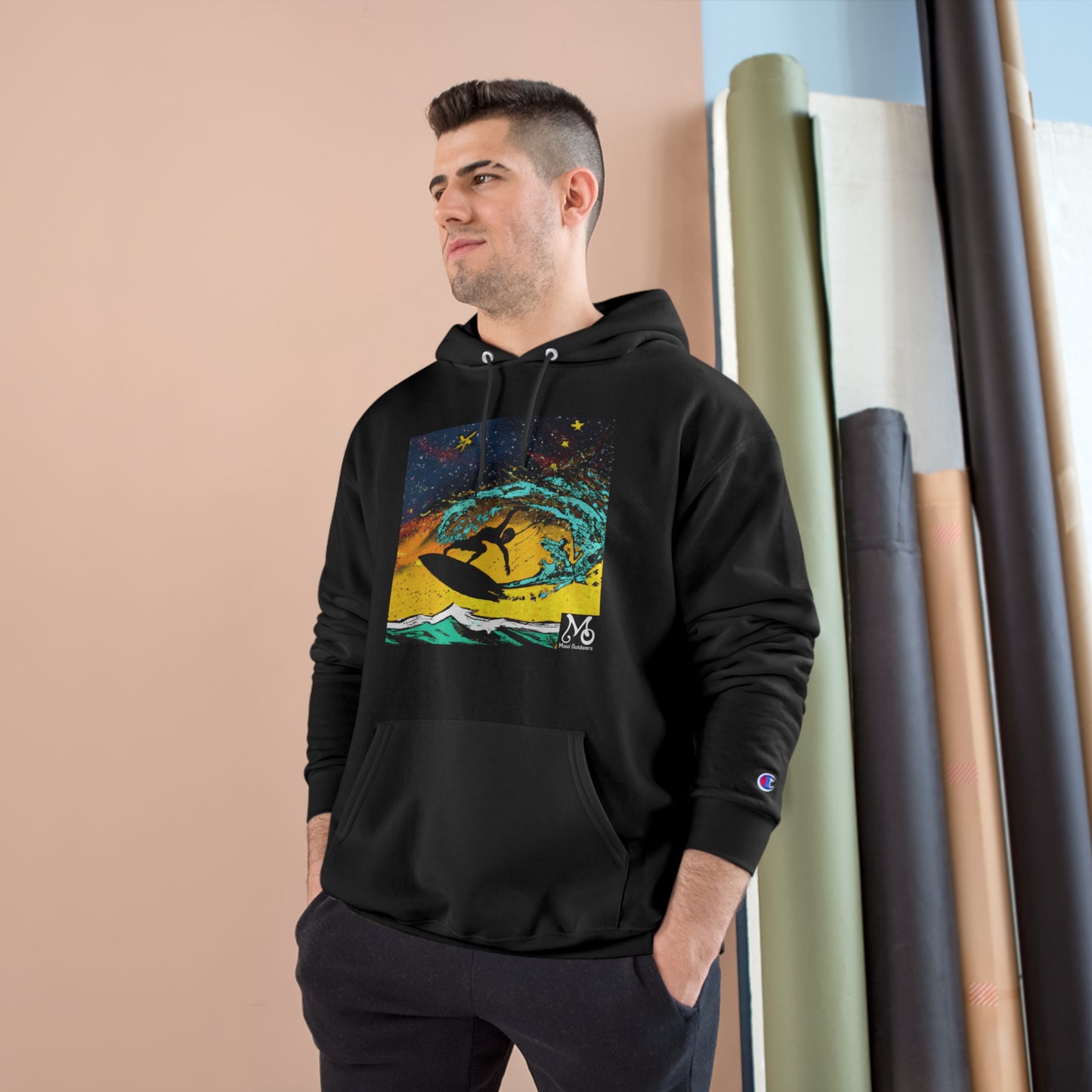 A Surfer's Airborne Dream - Champion Hoodie