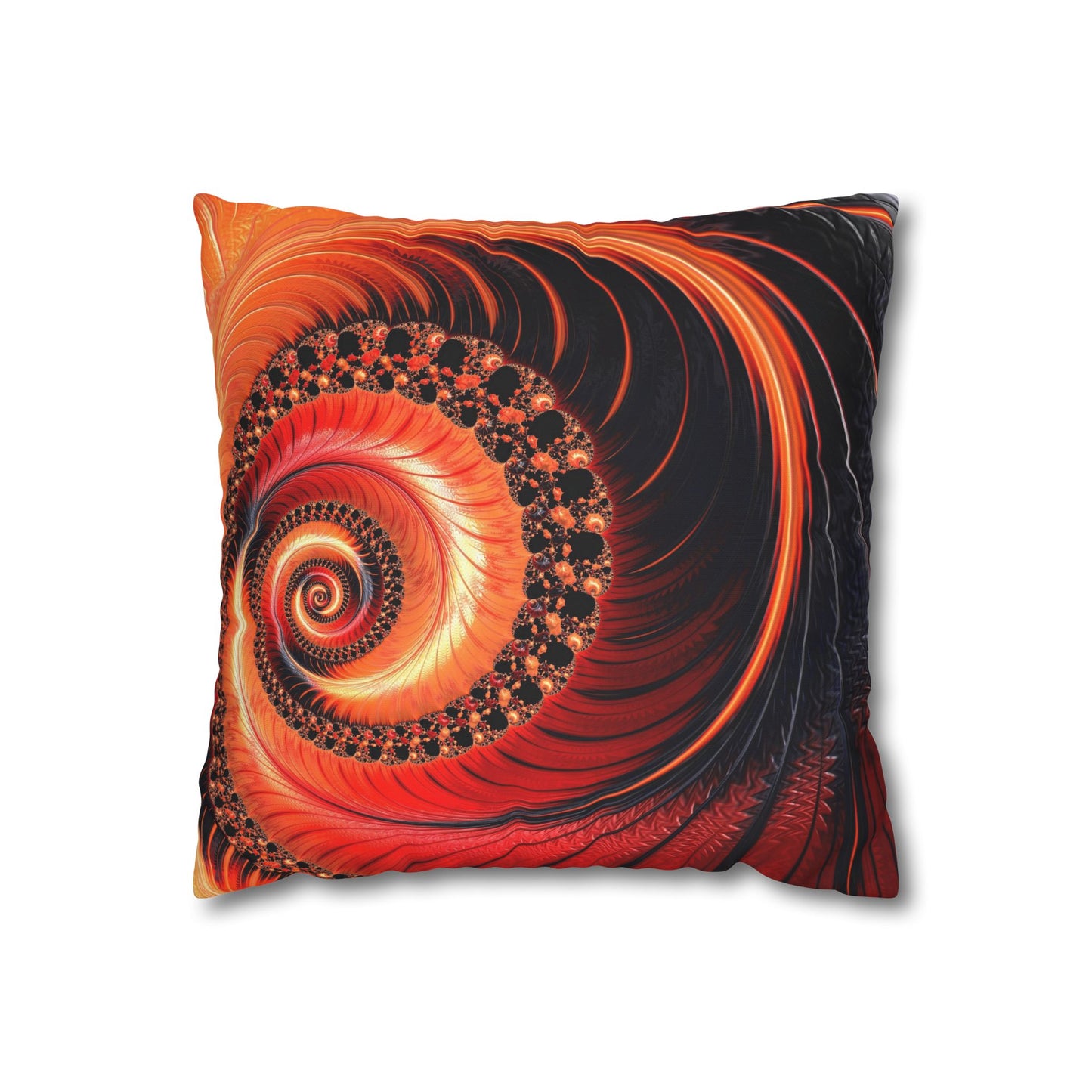 Fractal Orange Swirl - Pillow Cover