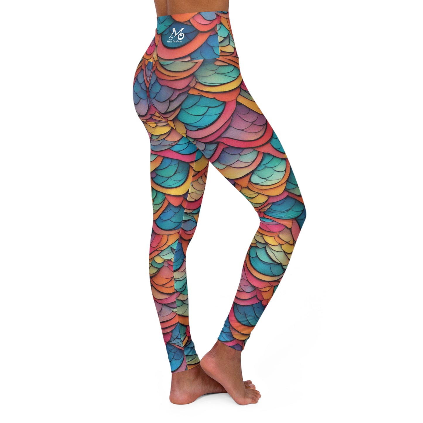 Vibrant Fish Scales - Yoga Pants