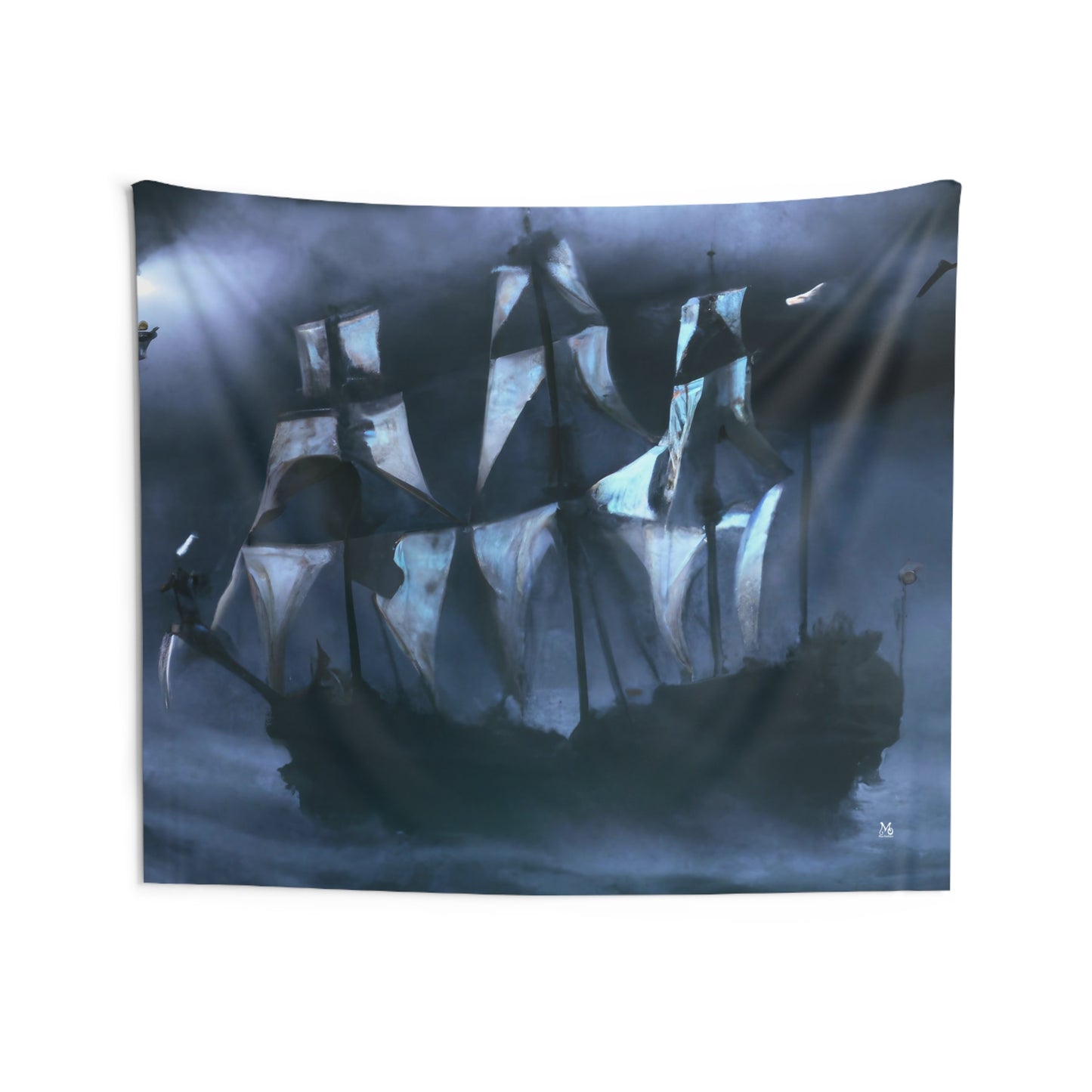 The Ghostly Sea Galleon - Halloween Tapestry