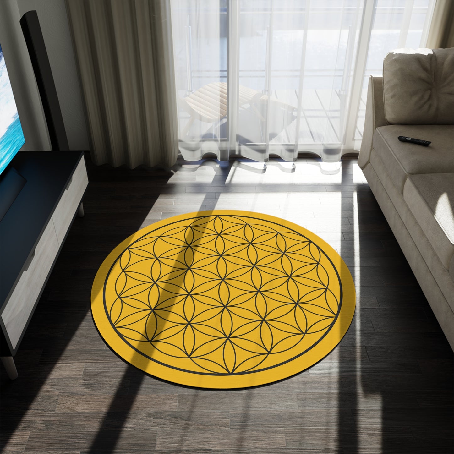 Flower of Life IV - Round Rug