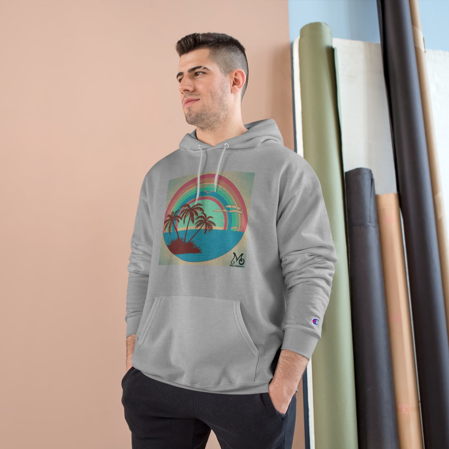 Rainbow Vista Island I - Champion Hoodie