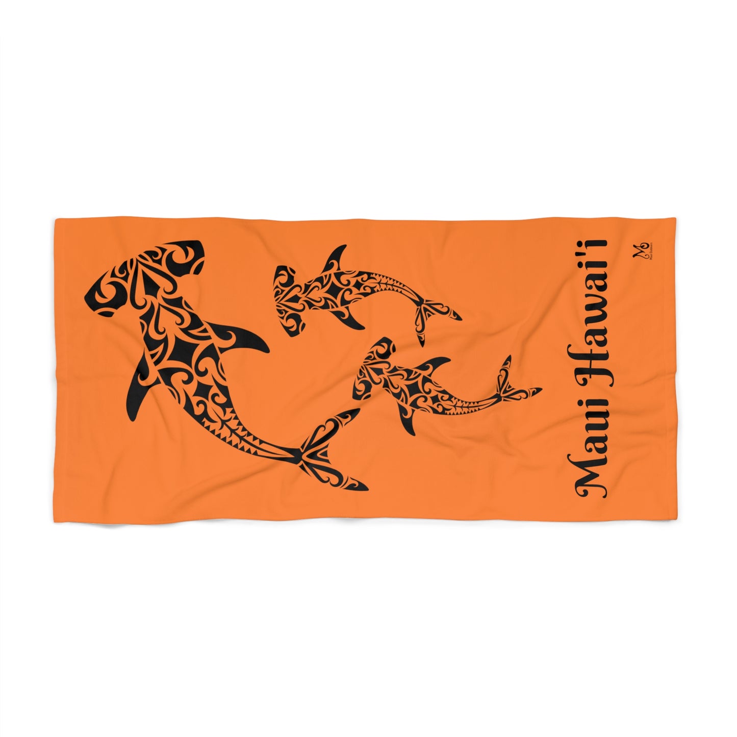 Hammerhead Shark Tribal - Beach Towel