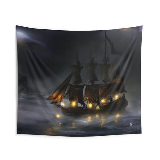 The Ghostly Galleon - Halloween Tapestry