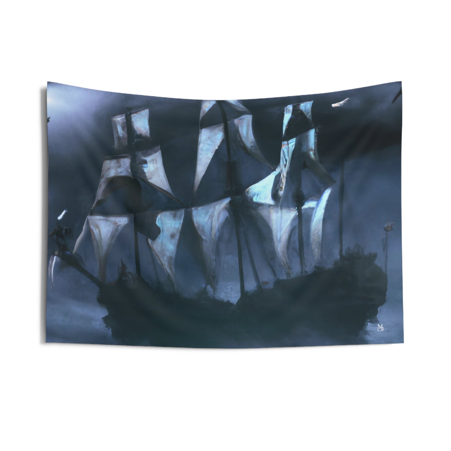 The Ghostly Sea Galleon - Halloween Tapestry