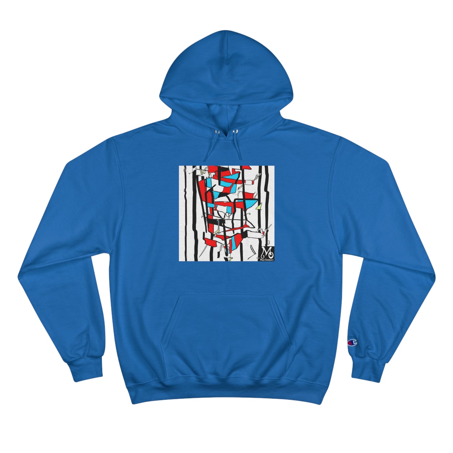 Intersecting Color Layers - Champion Hoodie