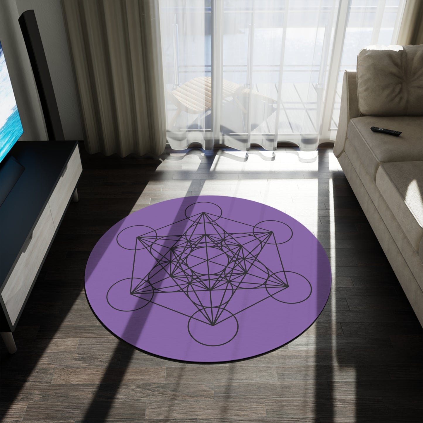 Metatron's Cube II - Round Rug