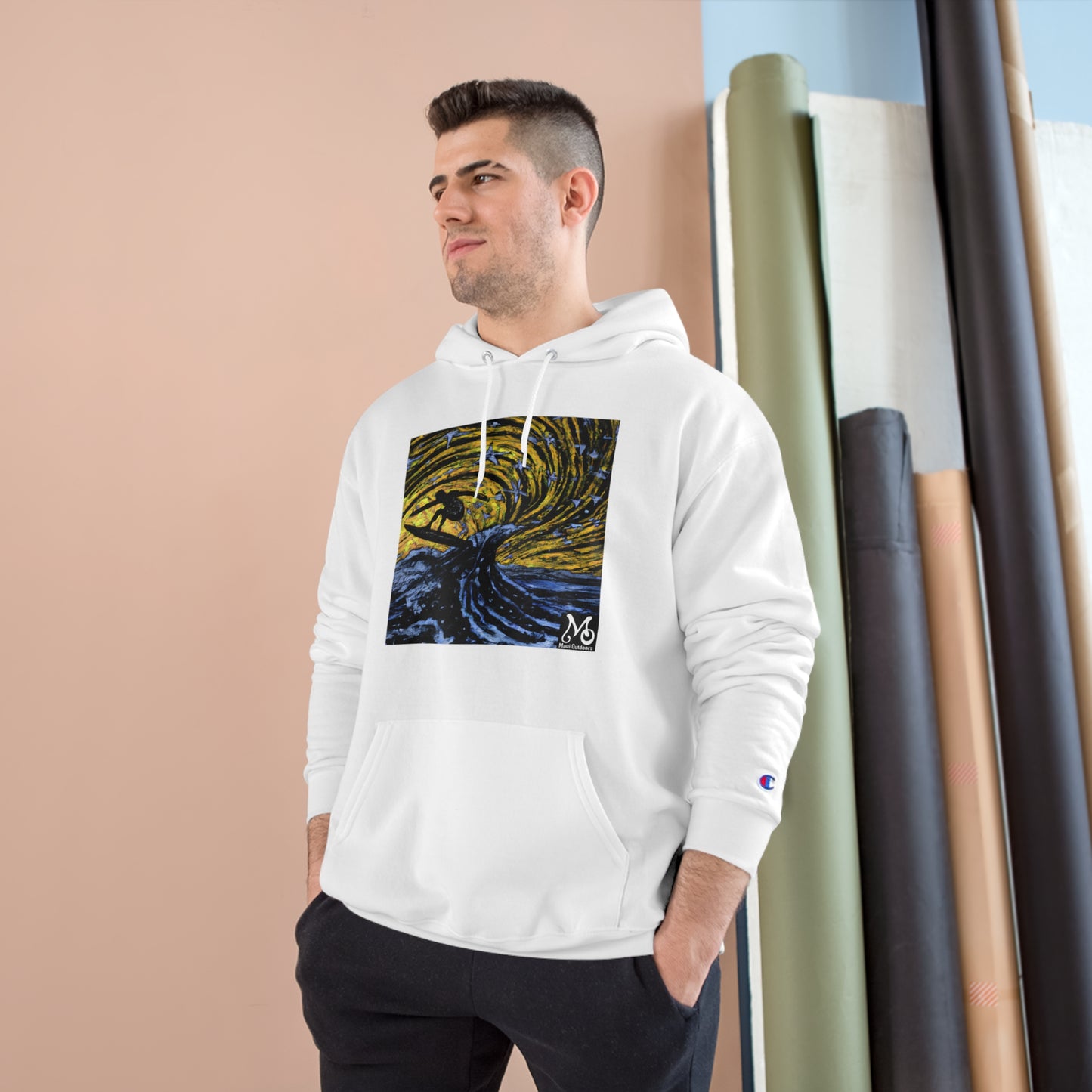 Celestial Surf Ride - Champion Hoodie