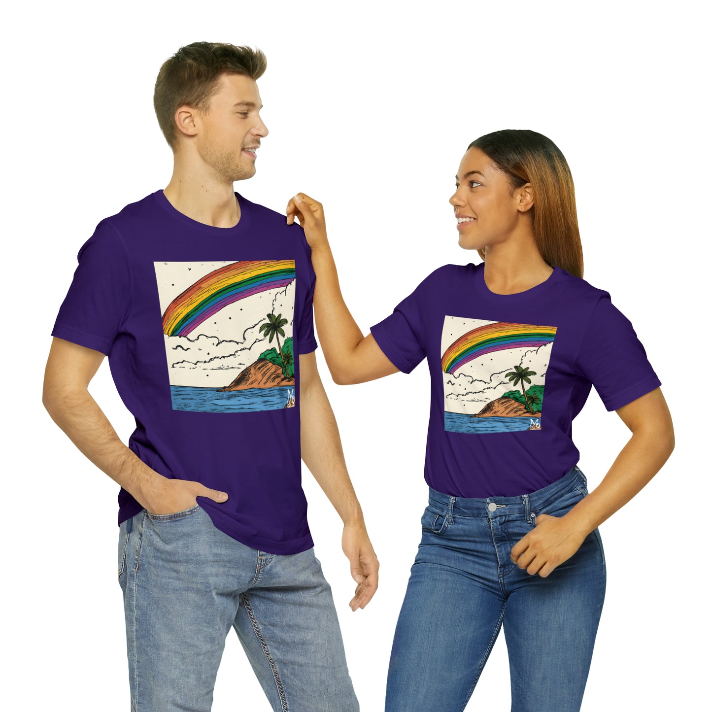 Rainbow Aloha Island - T-shirt