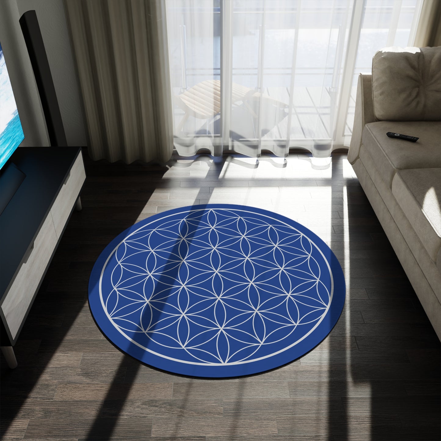 Flower of Life III - Round Rug