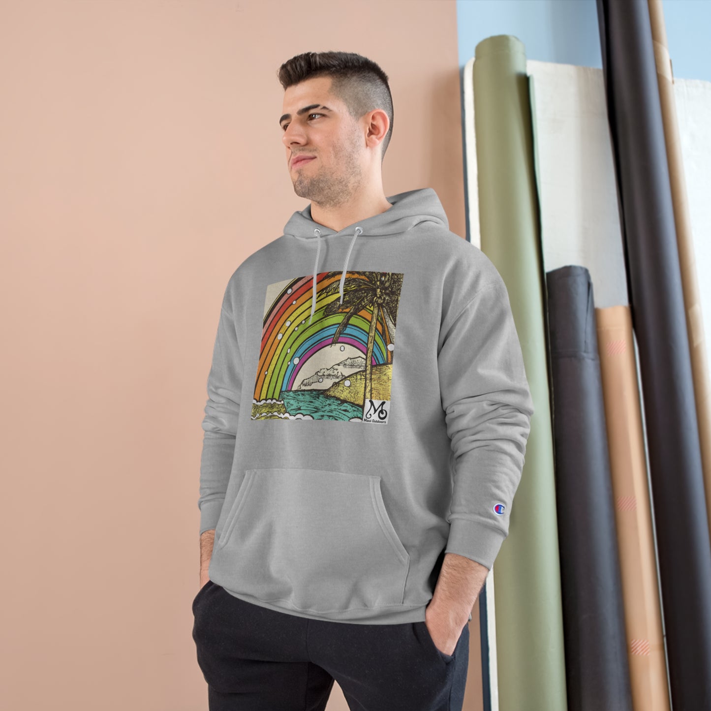 Rainbow Breeze Island - Champion Hoodie