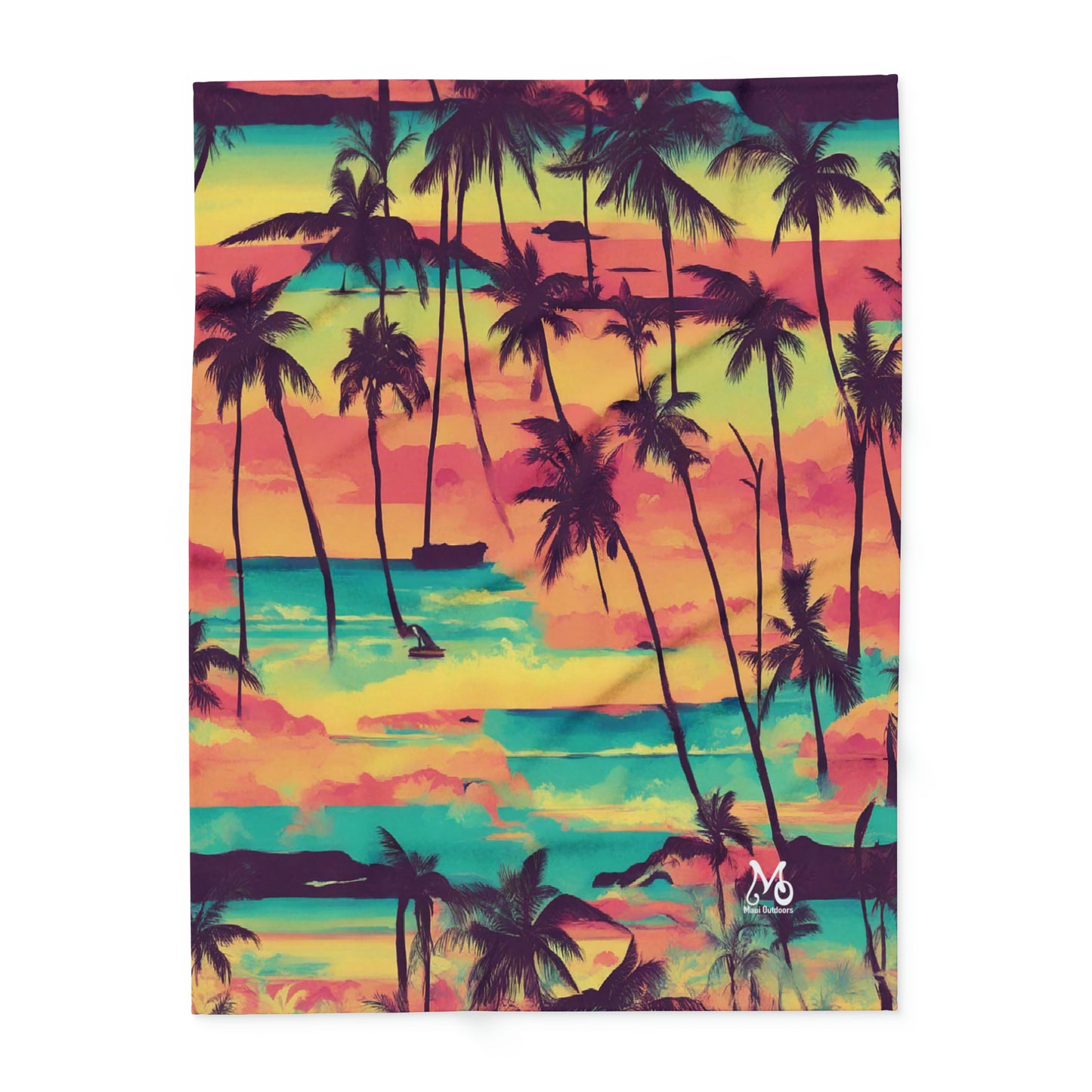 Hawaiian Beach Collage - Fleece Blanket