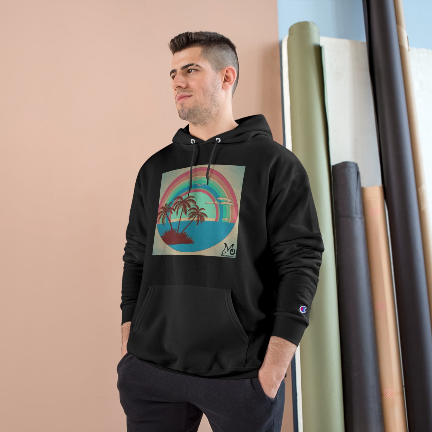 Rainbow Vista Island I - Champion Hoodie