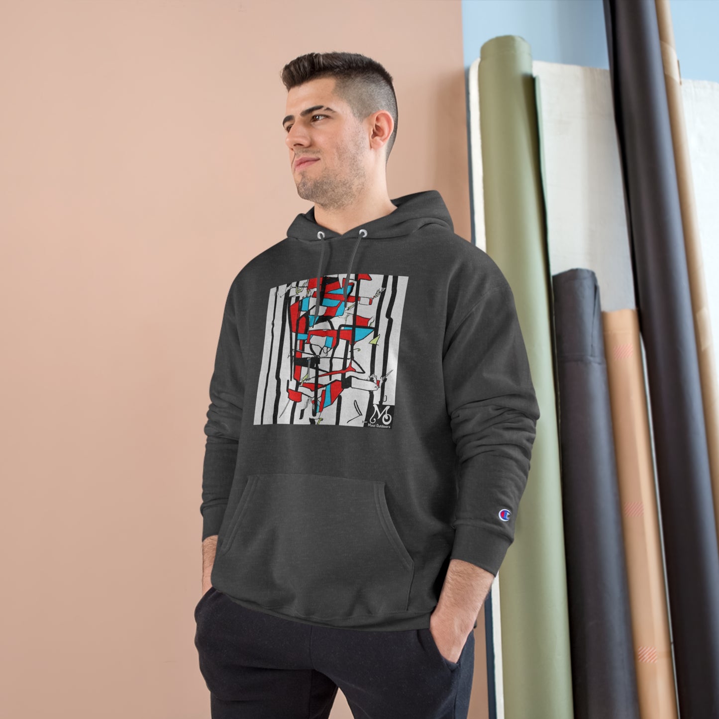 Intersecting Color Layers - Champion Hoodie