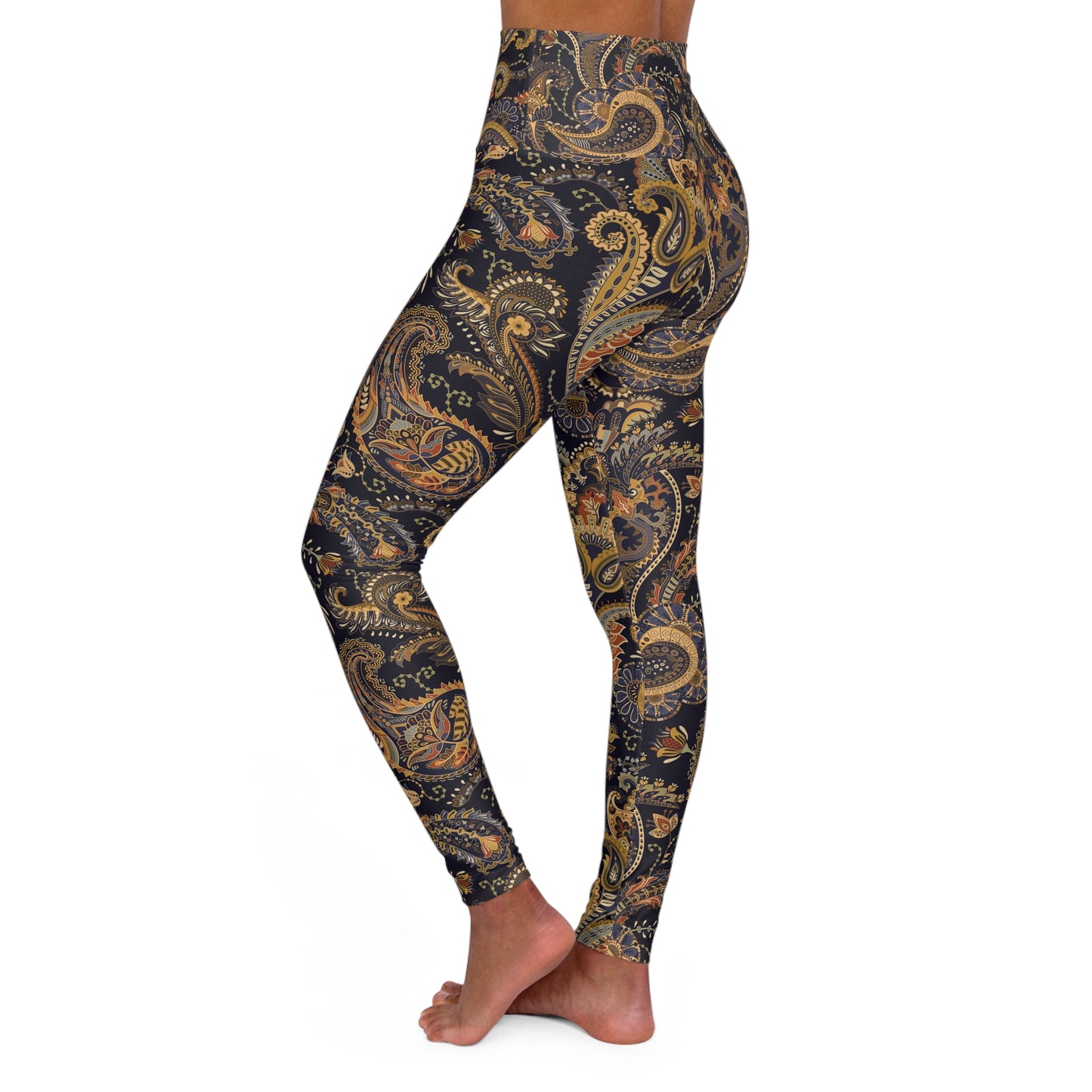 Paisley Perfect - High Waisted Yoga Leggings