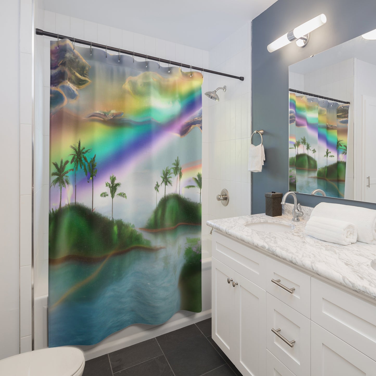 Rainbow Paradise - Shower Curtain