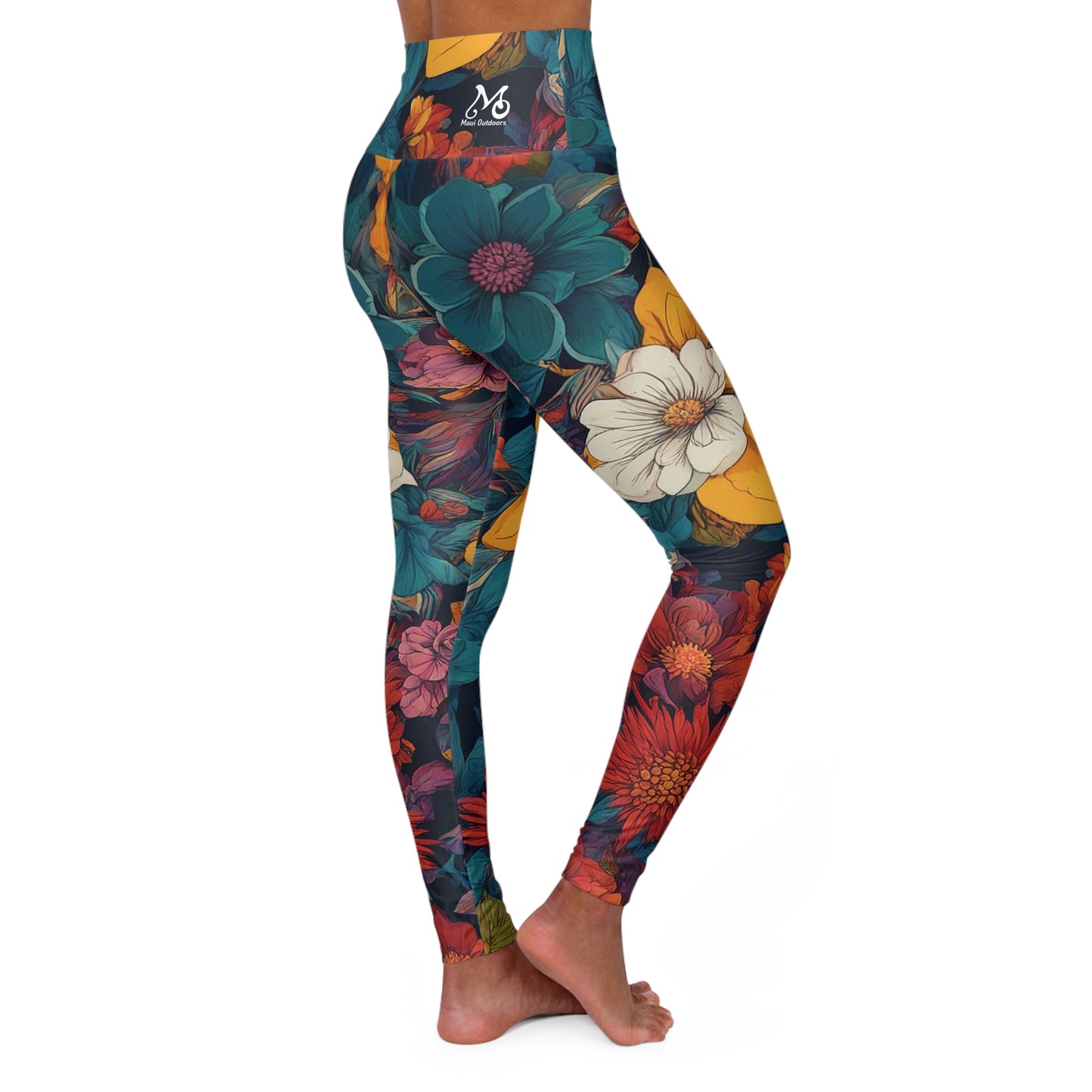 Hinahina Flower - Yoga Pants