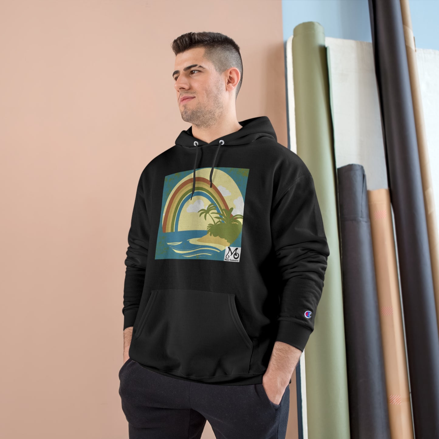 Rainbow Vista Isle - Champion Hoodie