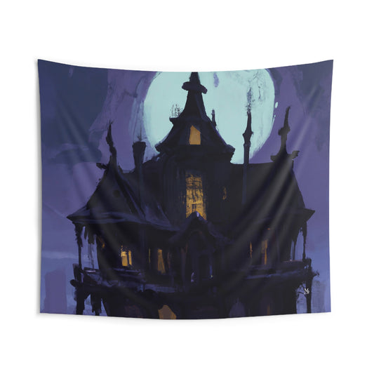 The Spectral Mansion - Halloween Tapestry