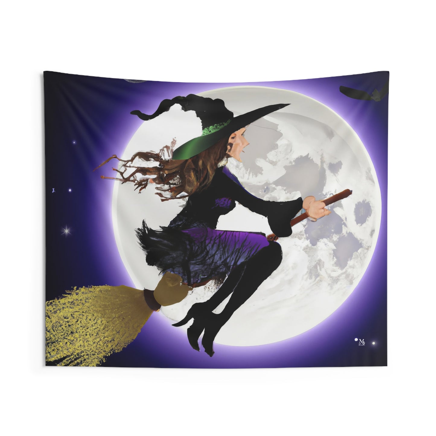 Hagatha the Broom Rider - Halloween Tapestry