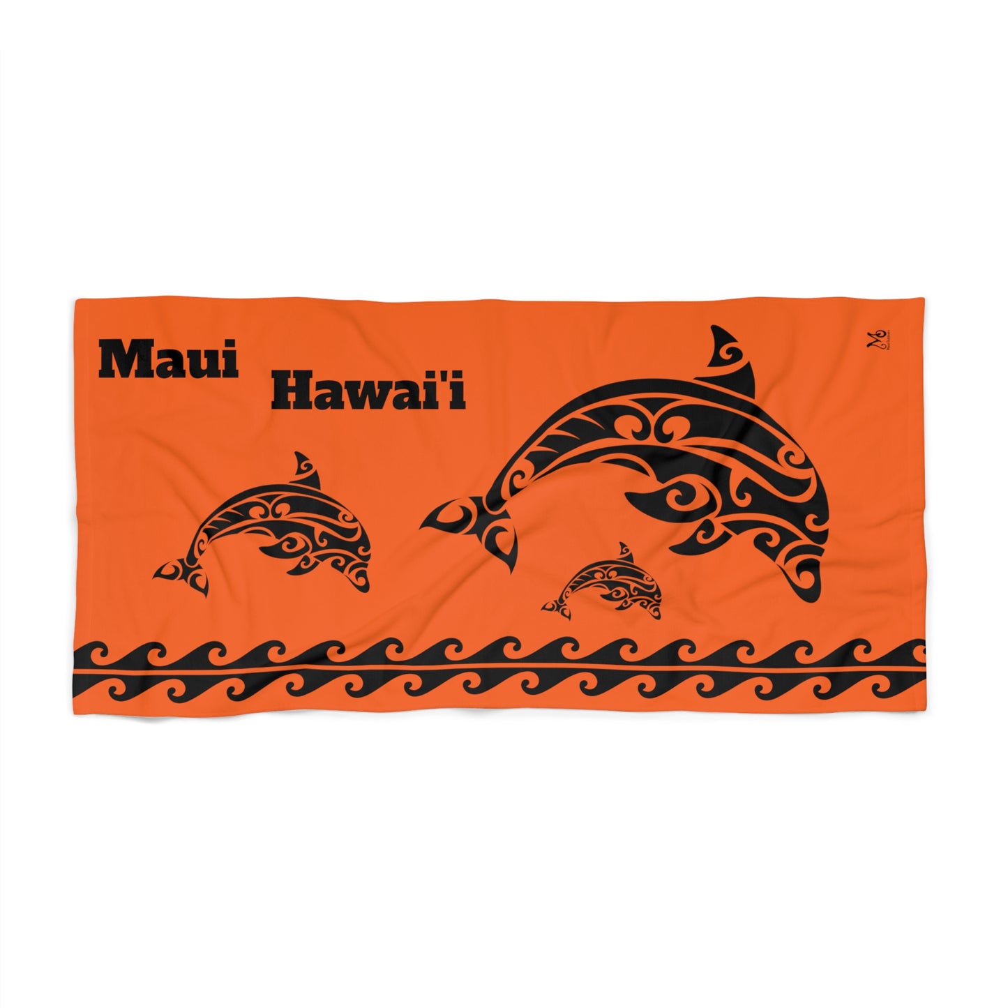 Dolphin Tribal Art - Beach Towel