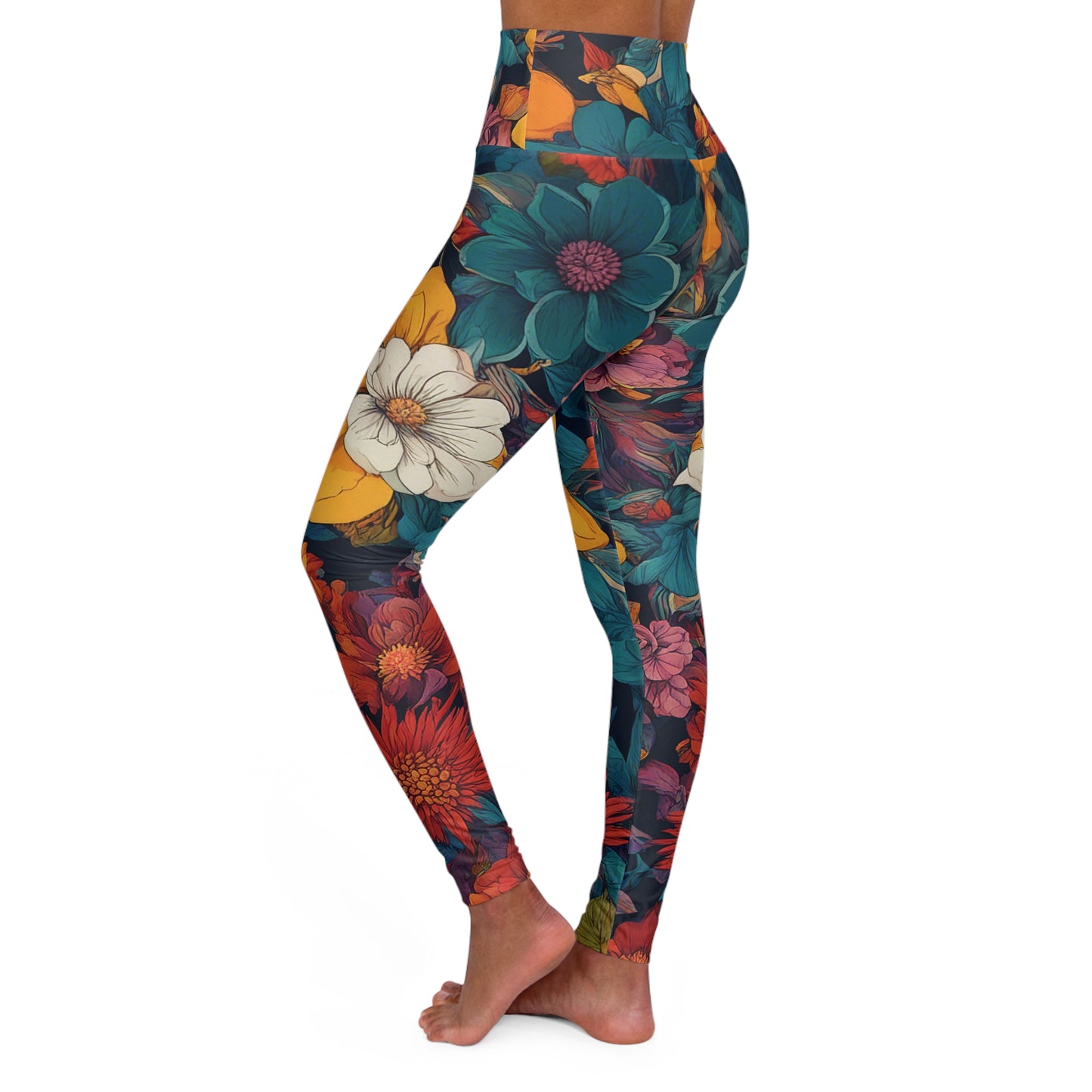 Hinahina Flower - Yoga Pants