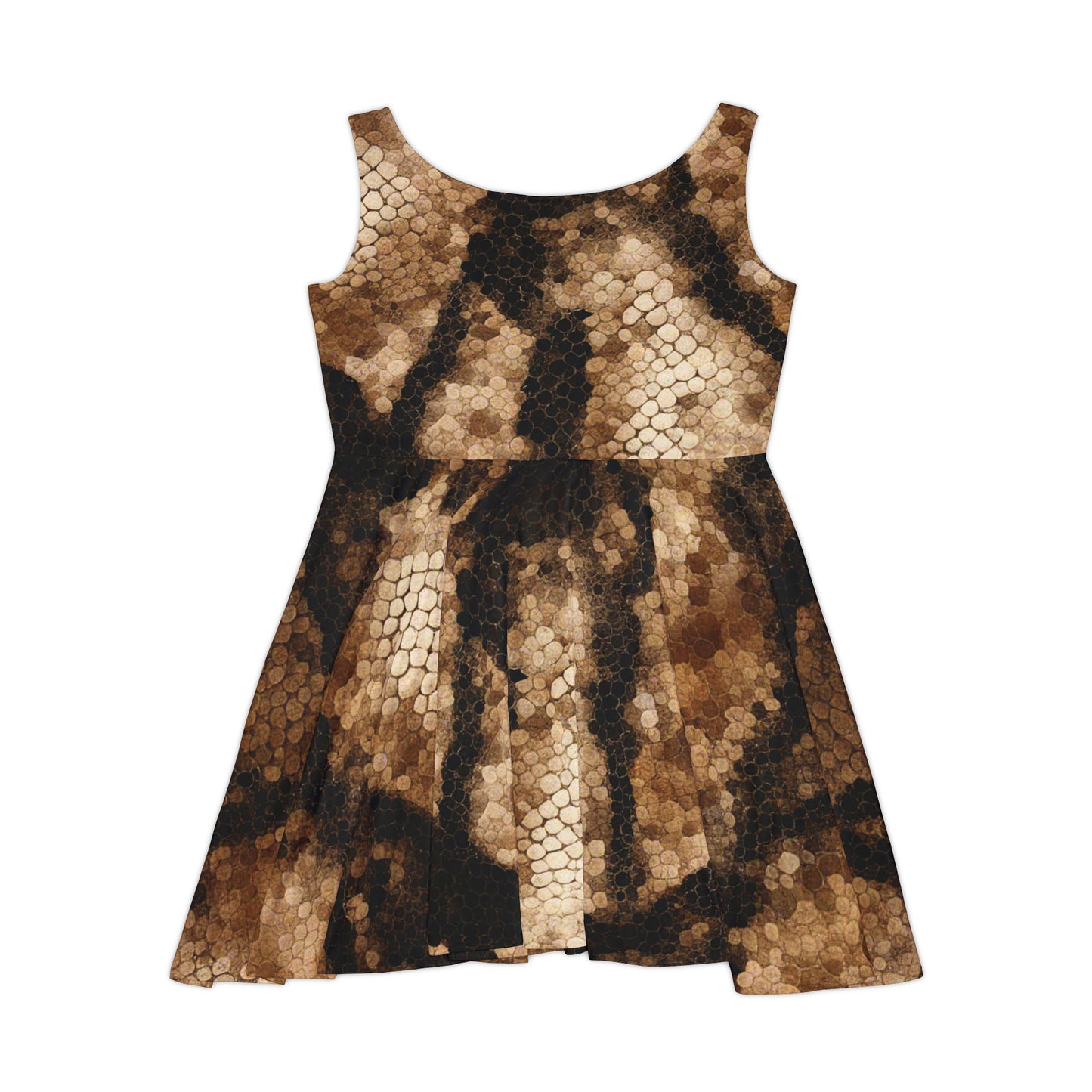 Rattlesnake Skin Print - Women's Skater Dress