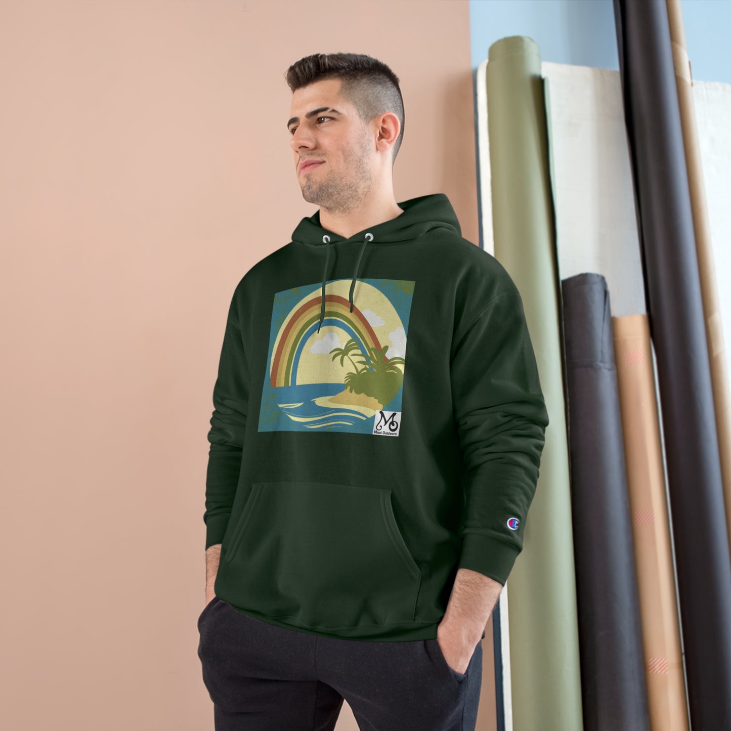 Rainbow Vista Isle - Champion Hoodie