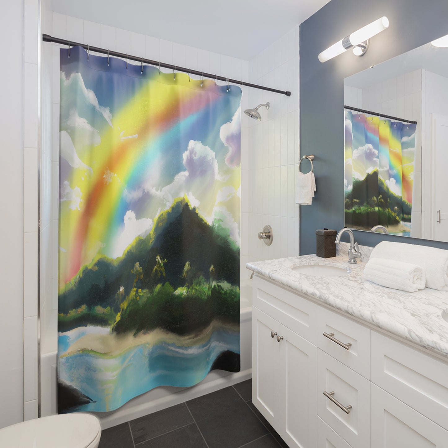 Heaven's Rainbow Key - Shower Curtain