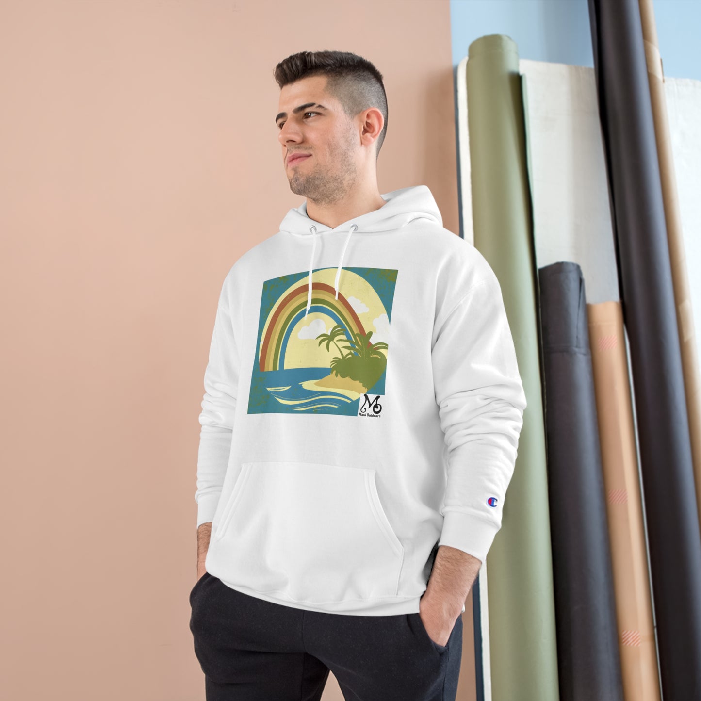 Rainbow Vista Isle - Champion Hoodie