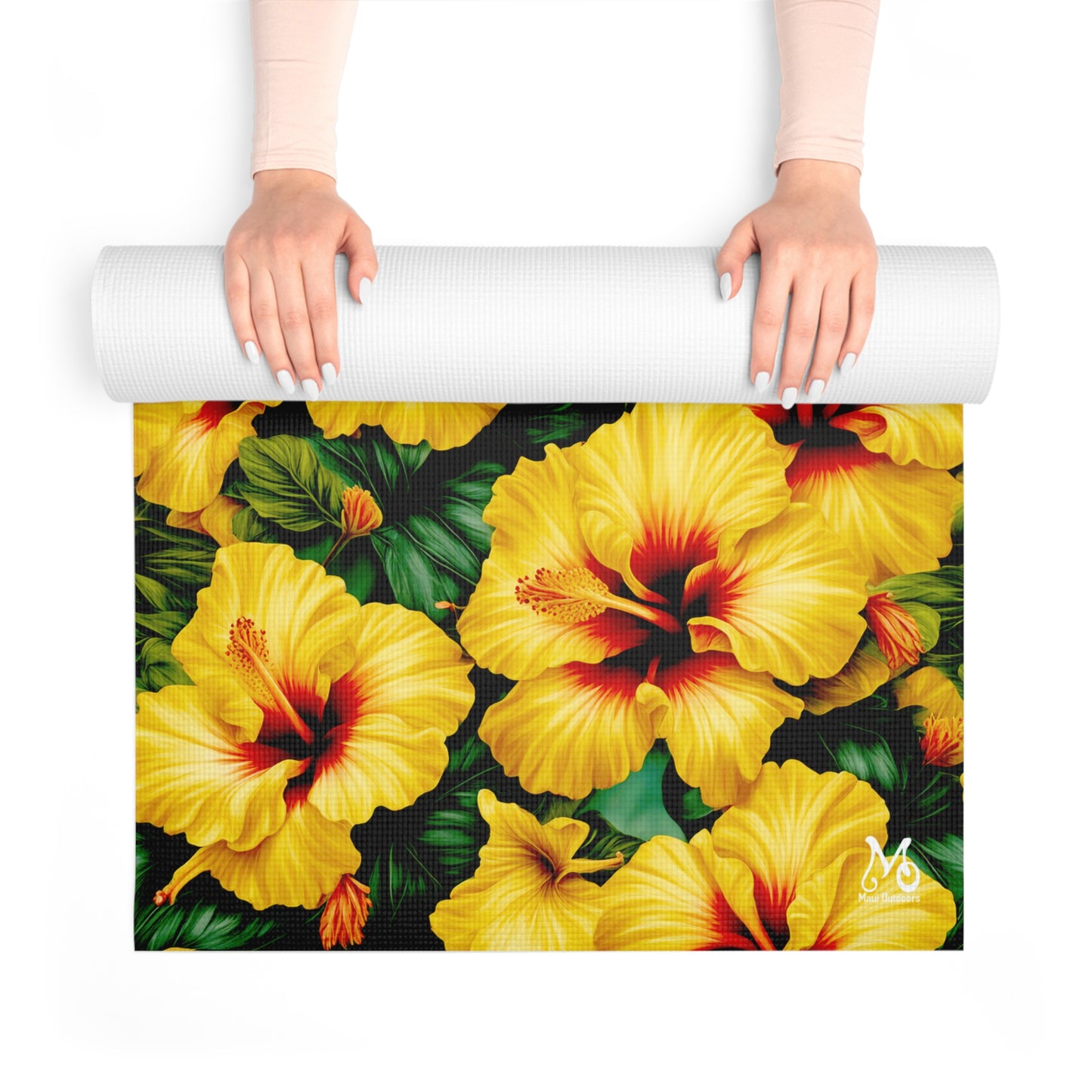 Yellow Hibiscus - Foam Yoga Mat