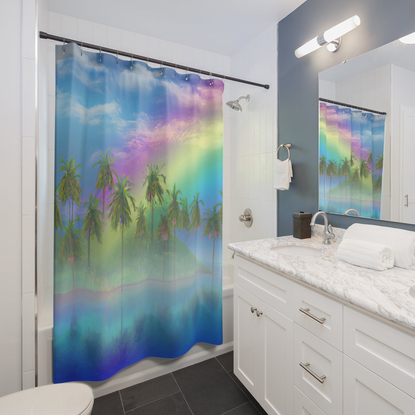 Heaven's Rainbow Cove - Shower Curtain