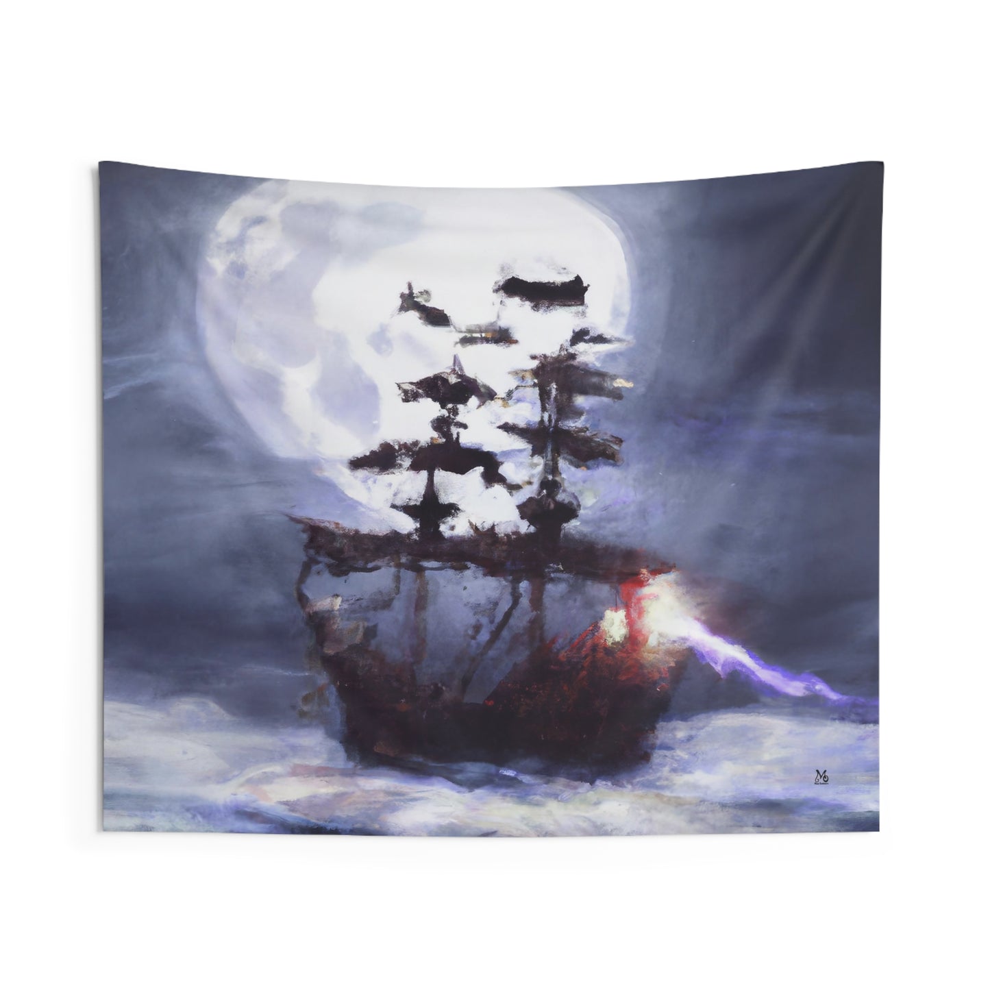 Salty Dread's Ghost Galleon - Halloween Tapestry