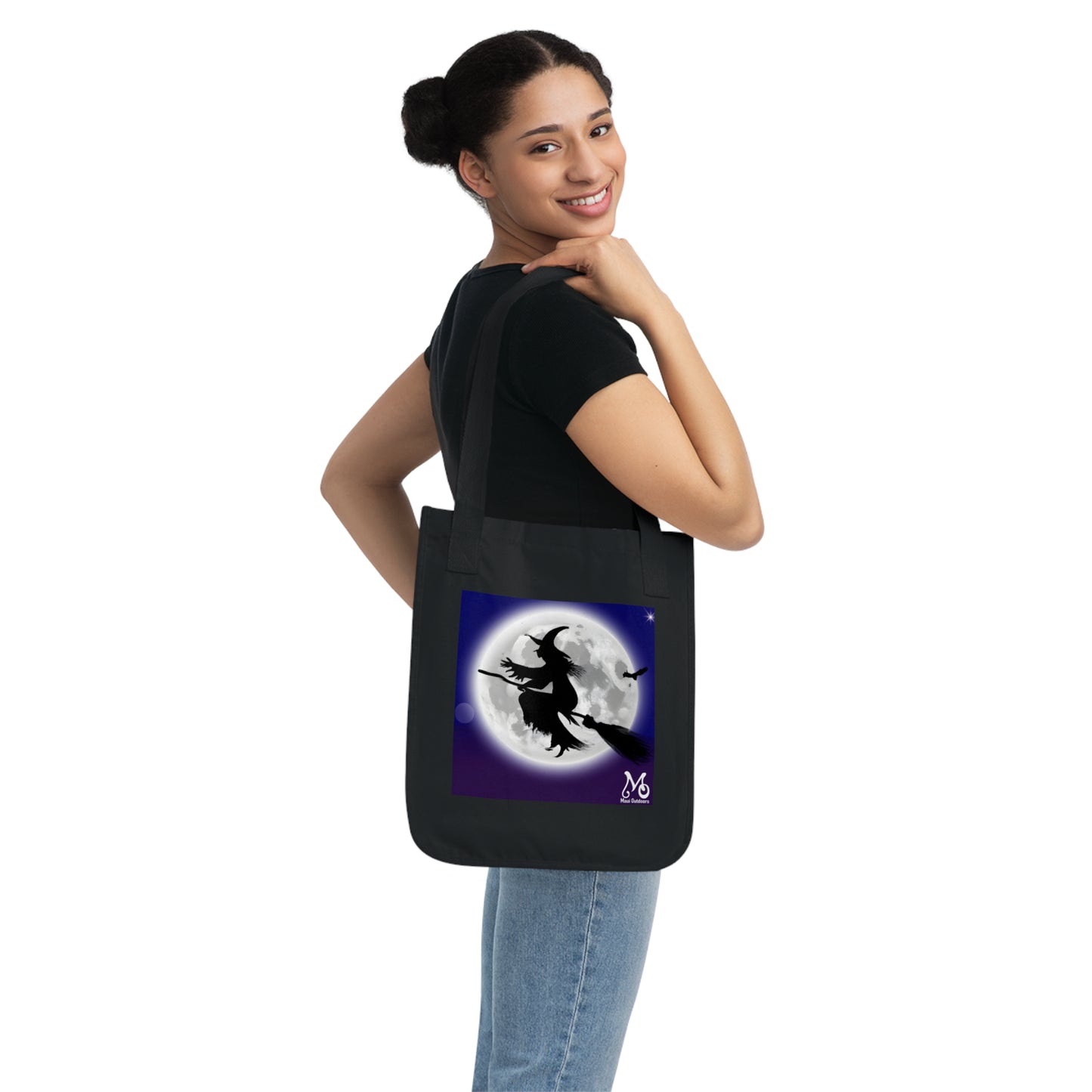 Mara the Midnight Witch | Organic Canvas Tote Bag