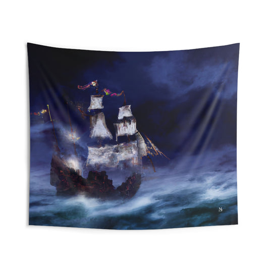 Ghost of the Cutlass Reef - Halloween Tapestry