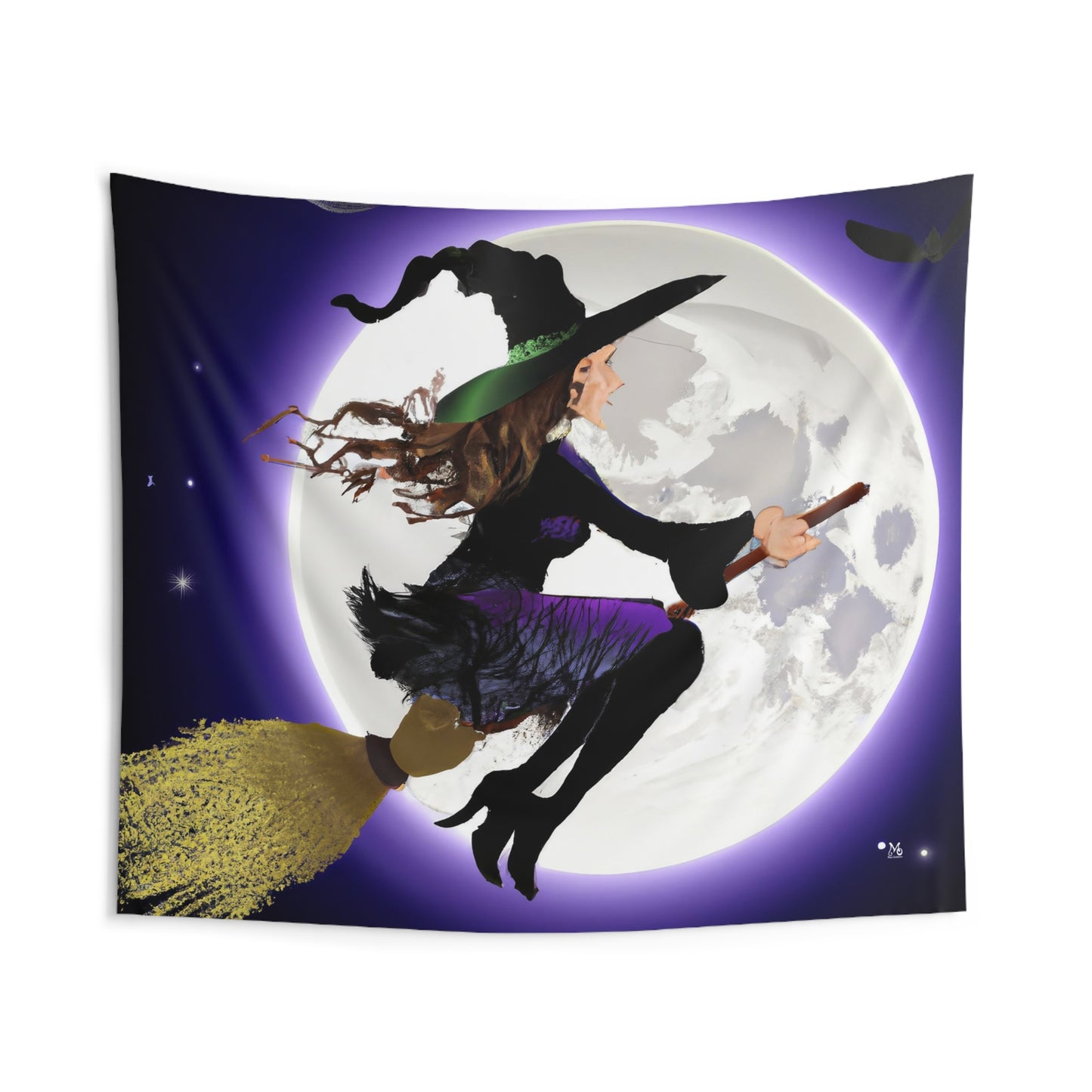 Hagatha the Broom Rider - Halloween Tapestry