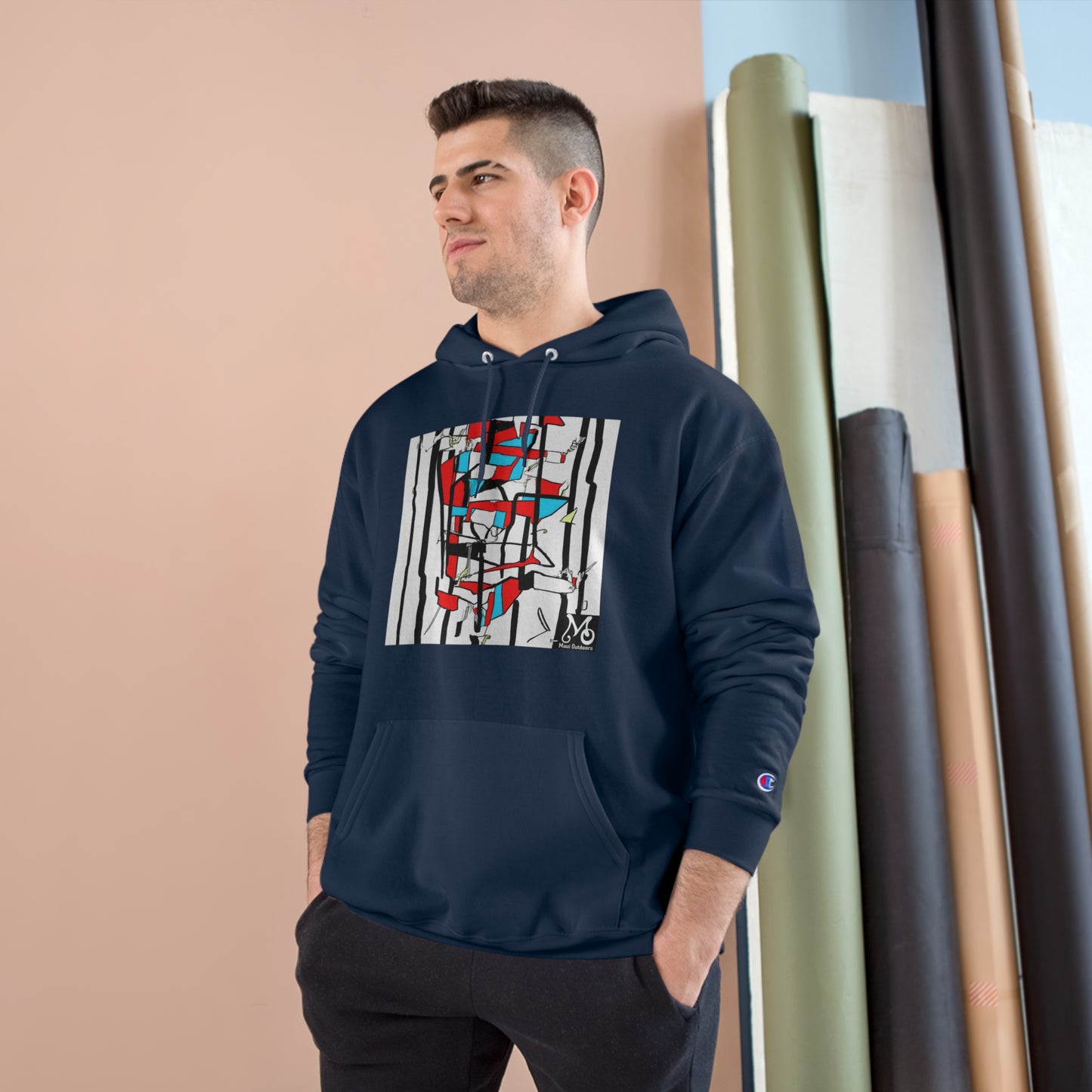 Intersecting Color Layers - Champion Hoodie