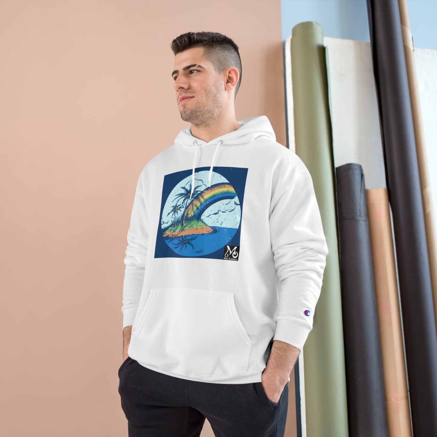 Rainbow Horizon Island - Champion Hoodie