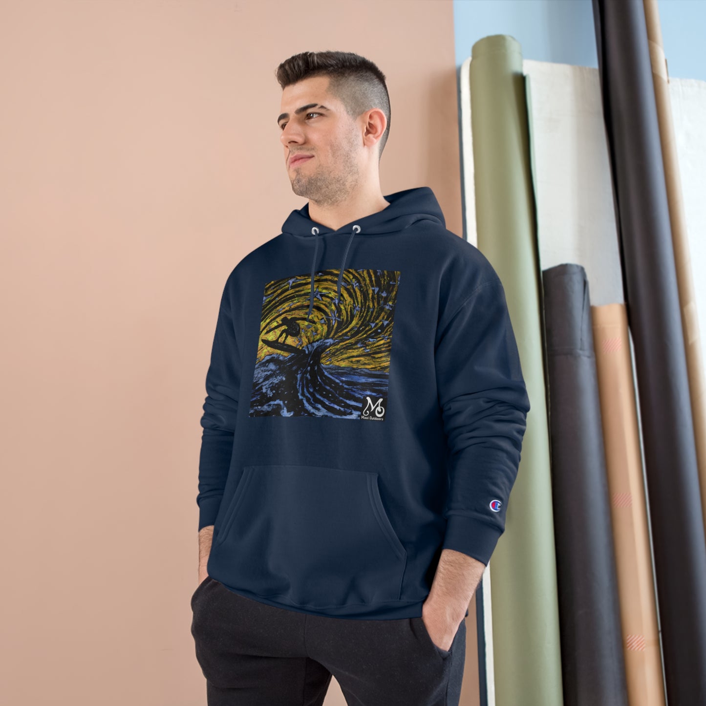 Celestial Surf Ride - Champion Hoodie